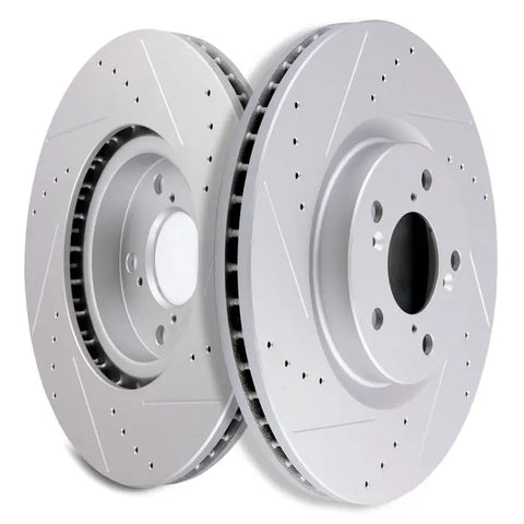 Front Drilled & Slotted Brake Discs Rotors Pair For 2007 - 2013 Acura MDX 4WD ECCPP