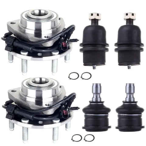 Front Lower Ball Joint Wheel Hub Bearing For 2003-2006 Chevrolet SSR Trailblazer ECCPP