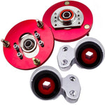 Front Top Mounts Camber Plates + Heavy Duty Control Arm Bushing for BMW E46 MaxSpeedingRods