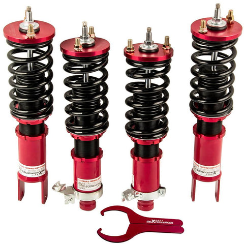Full Assembly Coilovers Adjust Damper Shock Absorbers compatible for Honda Civic 1988-2000 MaxpeedingRods