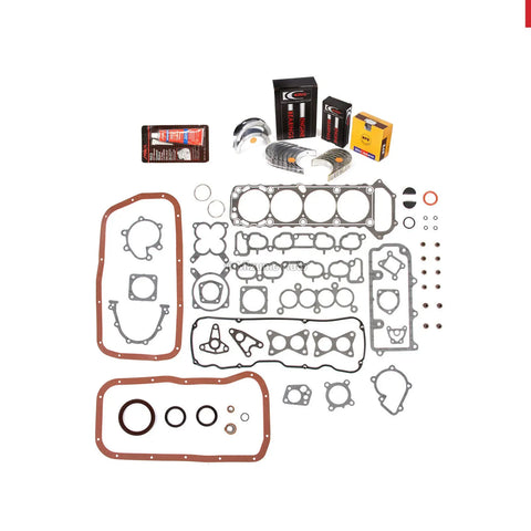 Full Gasket Set Bearings Rings Fit 89-97 Nissan 240SX D21 Pickup KA24E MIZUMOAUTO