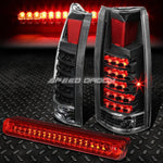 Full Led Black Clear Tail+Red 3Rd Brake+Cargo+Reverse Light 88-00 Gm C10 C/K Speed Daddy