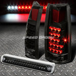 Gmt400 C10 C/K Black Lens Rear Led Bulbs Tail Light+3Rd Brake/Stop Lamp Speed Daddy