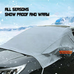 Gray Car Winter Windshield Cover Snow Ice Rain Dust Frost Guard 85" X 54.33" SILICONEHOSEHOME