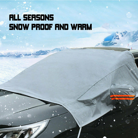 Gray Car Winter Windshield Cover Snow Ice Rain Dust Frost Guard 85" X 54.33" SILICONEHOSEHOME