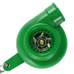Green Spinning Turbine Mini Turbo Charger Turbocharger Metal Keychain Key Ring DNA MOTORING