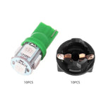 Green T10 LED Instrument Panel Light Bulb 5-5050-SMD With 1/2"Hole 13mm Twist Lock Socket Fit 1998-2000 Volkswagen Jetta ECCPP