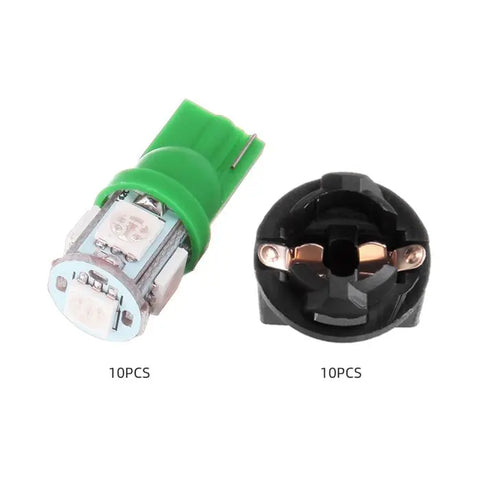 Green T10 LED Instrument Panel Light Bulb 5-5050-SMD With 1/2"Hole 13mm Twist Lock Socket Fit 1998-2000 Volkswagen Jetta ECCPP