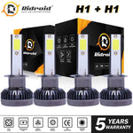 H1 H1 Combo 4000W 600000Lm Led Headlight High Low Beam Kit Bulbs White 6000K 4X EB-DRP