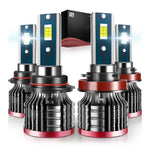 H11/H9/H8 Low Beam 9005/HB3 High Beam LED Headlight Bulbs Combo - 80W 32000LM 6500K Cool White 4Pcs ECCPP