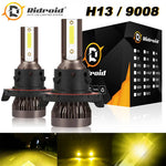 H13 9008 Led Headlight Bulbs Kit High Low Beam 3000K For Ford F-150 2004-2014 EB-DRP