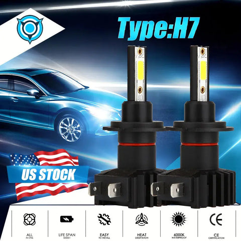 H7 Led Headlight Bulbs Fit For Suzuki Gsxr 1000 750 600 Hayabusa High Low Beam EB-DRP