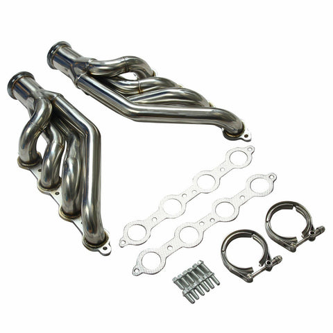 Header Manifold For LS1 LS6 LSX GM V8 Chevy Up & Forward Turbo Headers Manifold SILICONEHOSEHOME