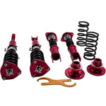 Height Adj. Coilovers Kits Racing Shocks Red compatible for Nissan 350z coilovers Z33 MaxpeedingRods
