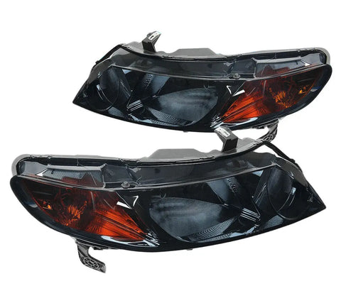 Honda Civic 2006-2011 4Dr Sedan Smoked Housing Amber Headlights Corner Lamp DNA MOTORING