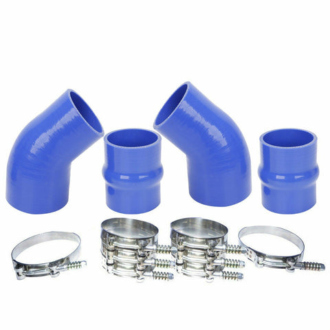 INTERCOOLER BOOT KIT FITS 1994-2002 Dodge Cummins SILICONE Hose 5 PLY Blue SILICONEHOSEHOME
