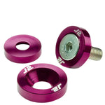 J2 6P Purple M8X1.25 Front/Rear Fender/Engine Bay/Bumper/Bracket Washer+Bolt Kit DNA MOTORING