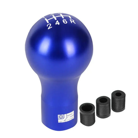 J2 Aluminum Cylindrical Design 6-Speed MT Blue Shift Knob w/M8/M10/M12 Adapter DNA MOTORING