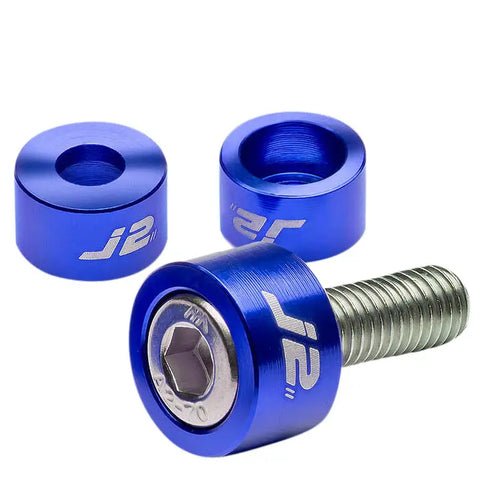 J2 Ee Ef Eg8 Eg2 Ek Ej6 Blue Brushed Aluminum Header Manifold Washer+Bolt DNA MOTORING