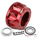 J2 Miata Accent Forte 6-Hole/Bolt 2" Height Steering Wheel Hub Adapter Red DNA MOTORING
