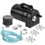 Jdm Billet Aluminum Black Racing Engine Baffled Oil Catch Tank/Can Reservoir DNA MOTORING