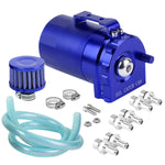 Jdm Billet Aluminum Blue Racing Engine Baffled Oil Catch Tank/Can Reservoir DNA MOTORING
