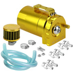 Jdm Billet Aluminum Gold Racing Engine Baffled Oil Catch Tank/Can Reservoir DNA MOTORING