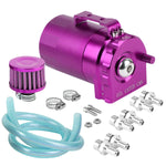 Jdm Billet Aluminum Purple Racing Engine Baffled Oil Catch Tank/Can Reservoir DNA MOTORING
