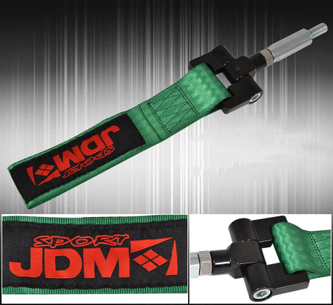 (Jdm Sport) Bmw E90/E92/X3 Heavy Duty Nylon 4000Lb Tow Strap Adapter Kit Green AJP DIST