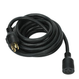 L14-30 25Ft 7500W 30Amp Generator Rv Power Extension Wire Cord 10/4 Cable Copper BLACKHORSERACING