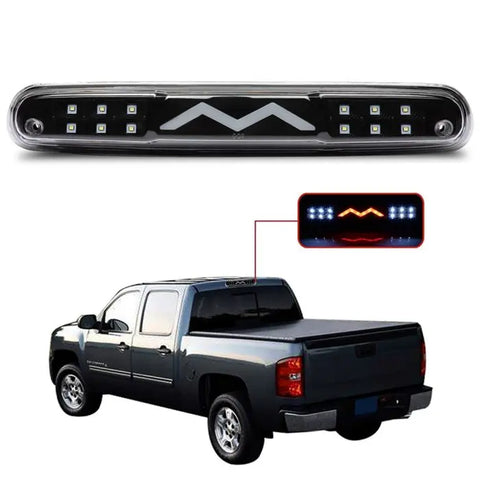 LED Rear 3rd Third Brake Tail Light Black 07-13 Chevy Silverado GMC Sierra ECCPP