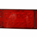 LED Trailer Boat Rectangle Stud Stop Turn Tail Lights Waterproof Red Left/Right F1 RACING