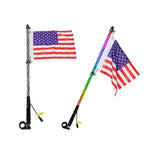 LED Whip Lights 3ft RF Remote Controlled RGB Spiral 360 Twisted Antenna with Mounting Bracket Kit Universal UTV ATV Off-Road Truck 2Pcs ECCPP