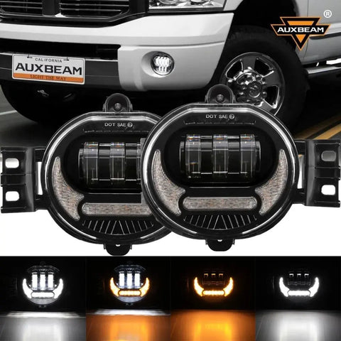 Led Fog Lights W/ Drl Turn Signal Lamp For Dodge Ram 02-08 1500 03-09 2500 3500 EB-DRP