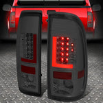 [Led Red L-Shape]08-16 Ford Super Duty Tail Light Rear Brake Lamps Smoked Speed Daddy