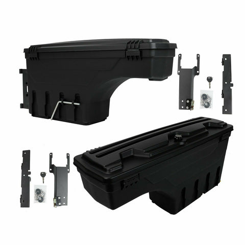 Left+Right ABS Truck Bed Storage Box Toolboxes Black For 2015-2019 Ford F150 SILICONEHOSEHOME
