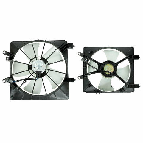 Left+Right Radiator AC Condenser Cooling Fan (2) For 2001-2005 Honda Civic 1.7L SILICONEHOSEHOME