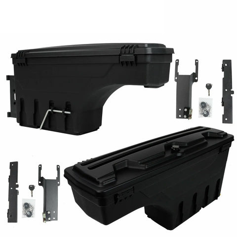 Left+Right Side For 2015-2021 Ford F-150 Abs Truck Bed Storage Casetool Boxes BLACKHORSERACING