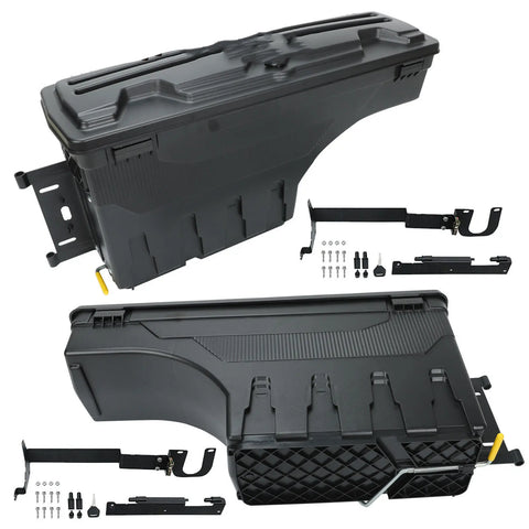 Left+Right Side For Ford Ranger 2019-2021 Truck Swing Case Bed Storage Tool Box BLACKHORSERACING