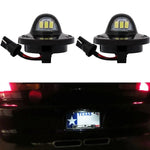 License Plate Light Tag Lamp Assembly 6000K White 3SMD LED Chips Ford F-150 F-250 Super Duty F-350 Super Duty - 2Pack ECCPP