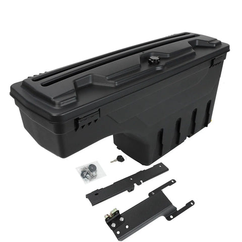 Lockable Storage Case Truck Bed Tool Box Passenger Side For Ford F-150 2015-2021 BLACKHORSERACING
