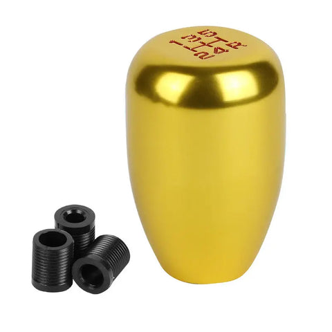 M10 X 1.5 THREAD PITCH IN 5-SPEED MANUAL RACING SHROT SHIFTER GOLD KNOB+REVERSE DNA MOTORING