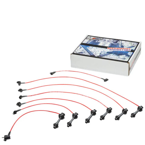Mk4 2Jzgte Turbo Ignition System Silicone Spiral Core Spark Plug Wire Red DNA MOTORING