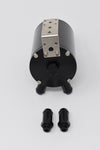 Motor K Black Baffled Aluminum Oil Separator Catch Can Tank W/ Breather Filter MD Performance