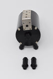Motor K Black Baffled Aluminum Oil Separator Catch Can Tank W/ Breather Filter MD Performance