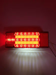 NEW LED Red Trailer Boat Rectangle Stud Stop Turn Tail Lights Waterproof IP68 F1 RACING