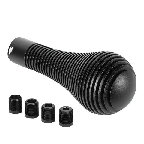 NRG 115MM UNIVERSAL ALUMINUM KNURLED HEAT SINK BUBBLE HEAD SHIFT KNOB SK-701BK DNA MOTORING