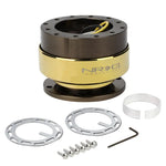 Nrg 2.5"6-Hole Steering Wheel Quick Release 70Mm Pattern Hub Adapter 2.0 Bronze DNA MOTORING