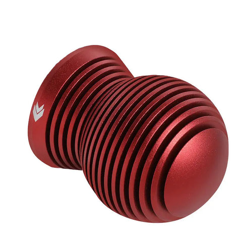 NRG 65MM UNIVERSAL ALUMINUM KNURLED HEAT SINK STYLE SPHERIC SHIFT KNOB SK-702RD DNA MOTORING
