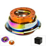 Nrg Gen 2.8 Steering Wheel Qucik Release Hub/Adapter Kit Gold Body Titanium Ring DNA MOTORING